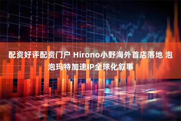 配资好评配资门户 Hirono小野海外首店落地 泡泡玛特加速IP全球化叙事